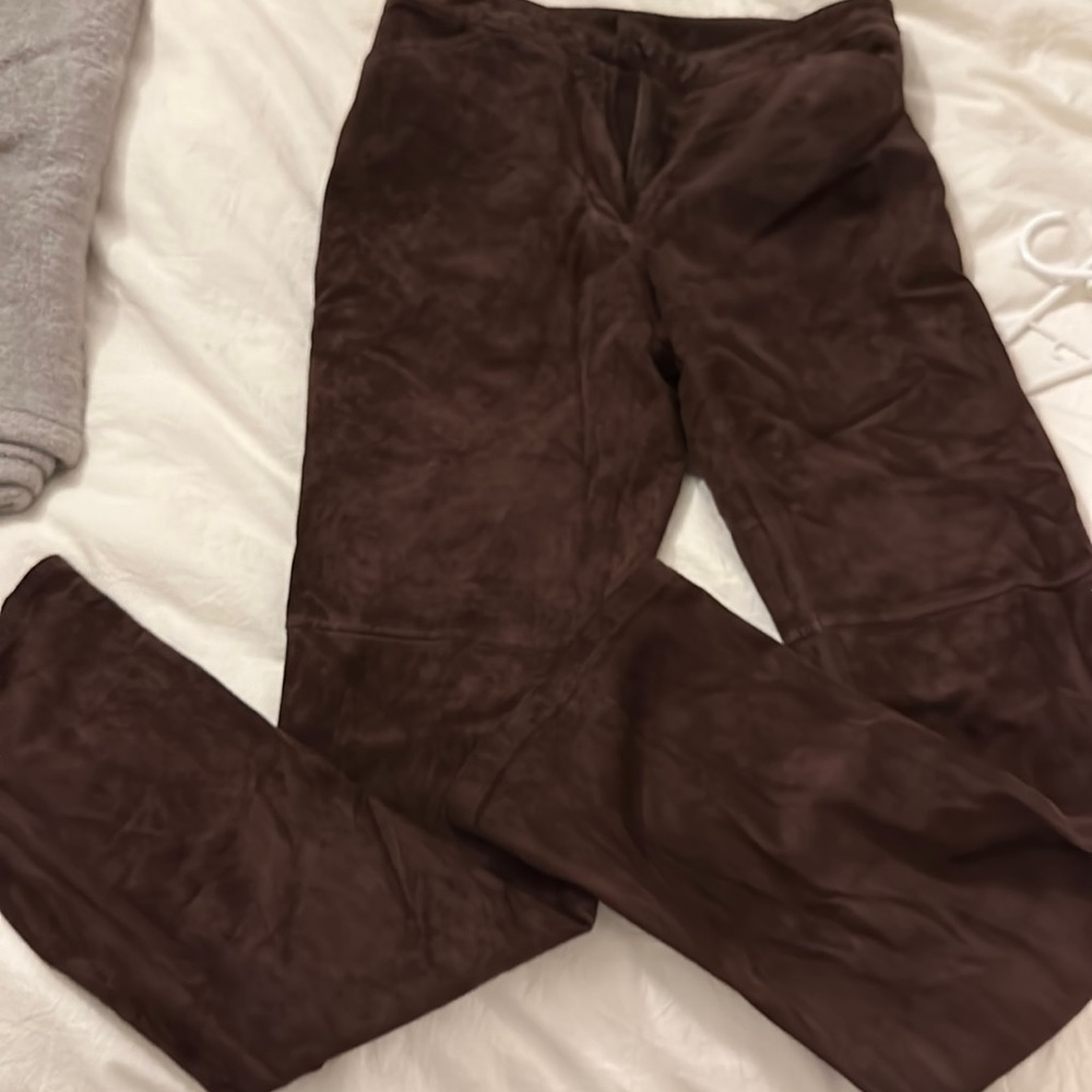 Brown suede pants